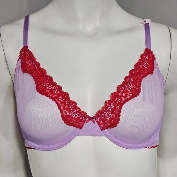 Victoria’s Secret Tease Lace-Trim Unlined Demi Bra - Picture 2 of 8